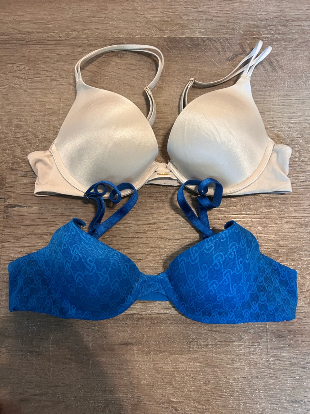 Victoria's Secret Very Sexy Bra Set Lot of 2 Push-Up & Demi Logo Lace 34A